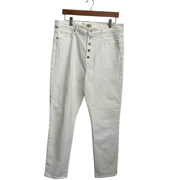 Citizens of Humanity Olivia High Rise White Ankle Jeans Button Fly Slim Fit 32 - Picture 3 of 11
